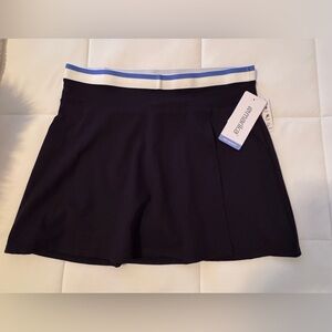 Marika Black Skort ,Skirts with Blue and White Waistband